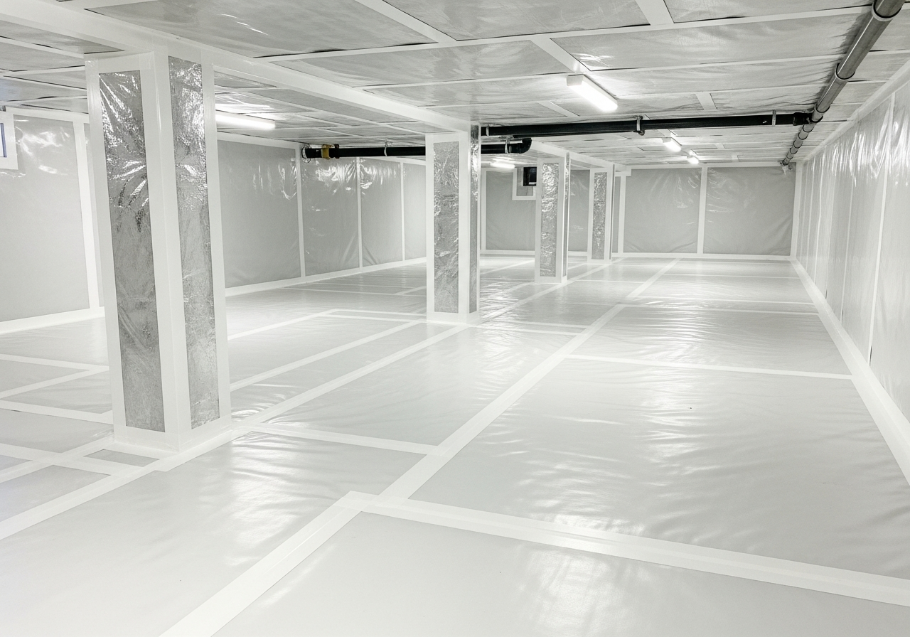 After: Sealed encapsulated crawl space in Chesapeake VA