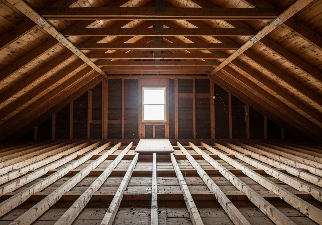 After: Completely cleared attic in Virginia Beach VA home